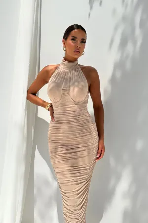 Silia Taupe Dress
