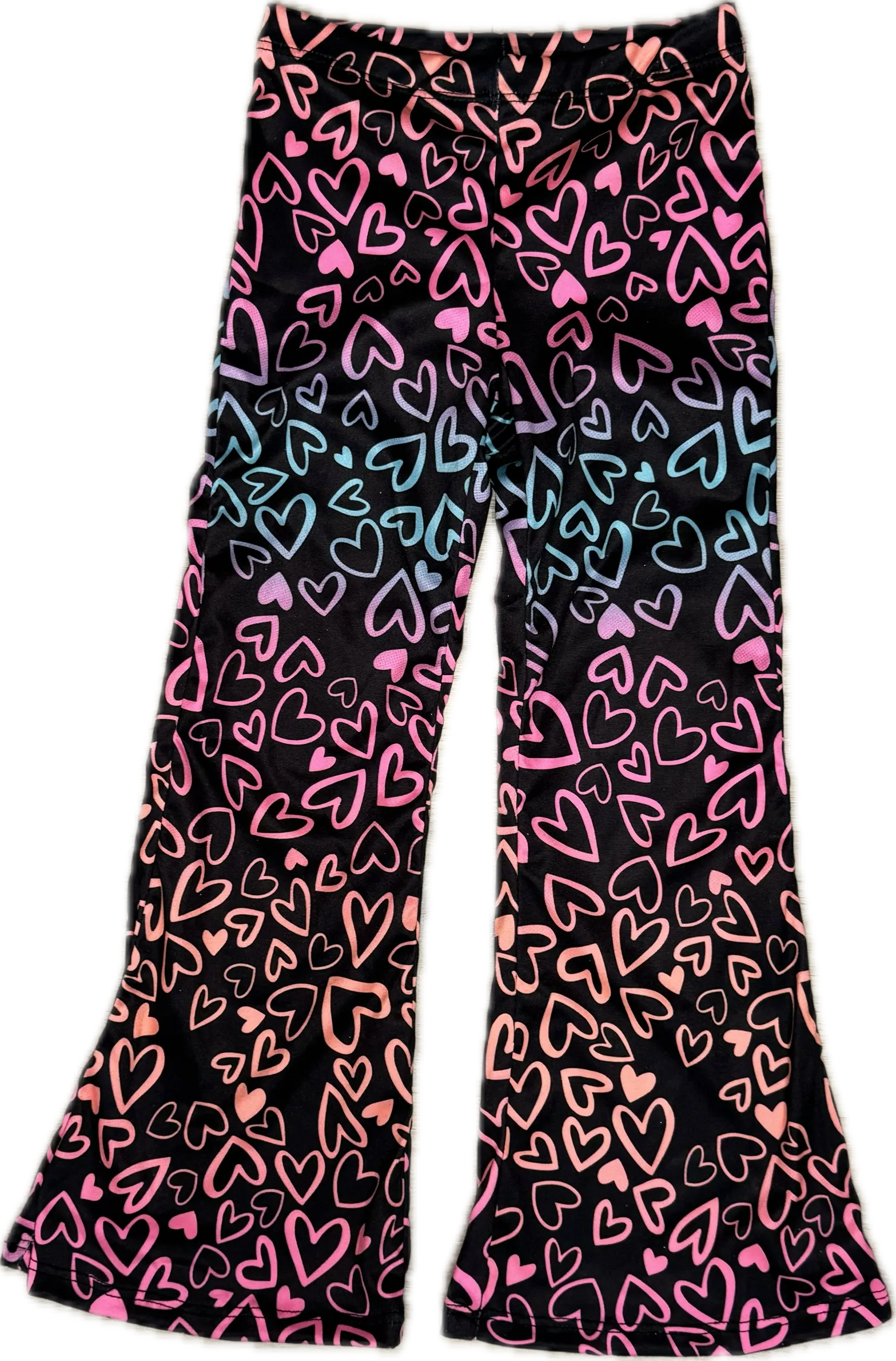 Social Butterfly-  Flare Pants Ombre Hearts