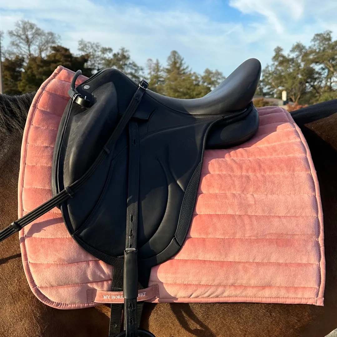 Suede Tech Dressage Saddle Pad Vieux Rose