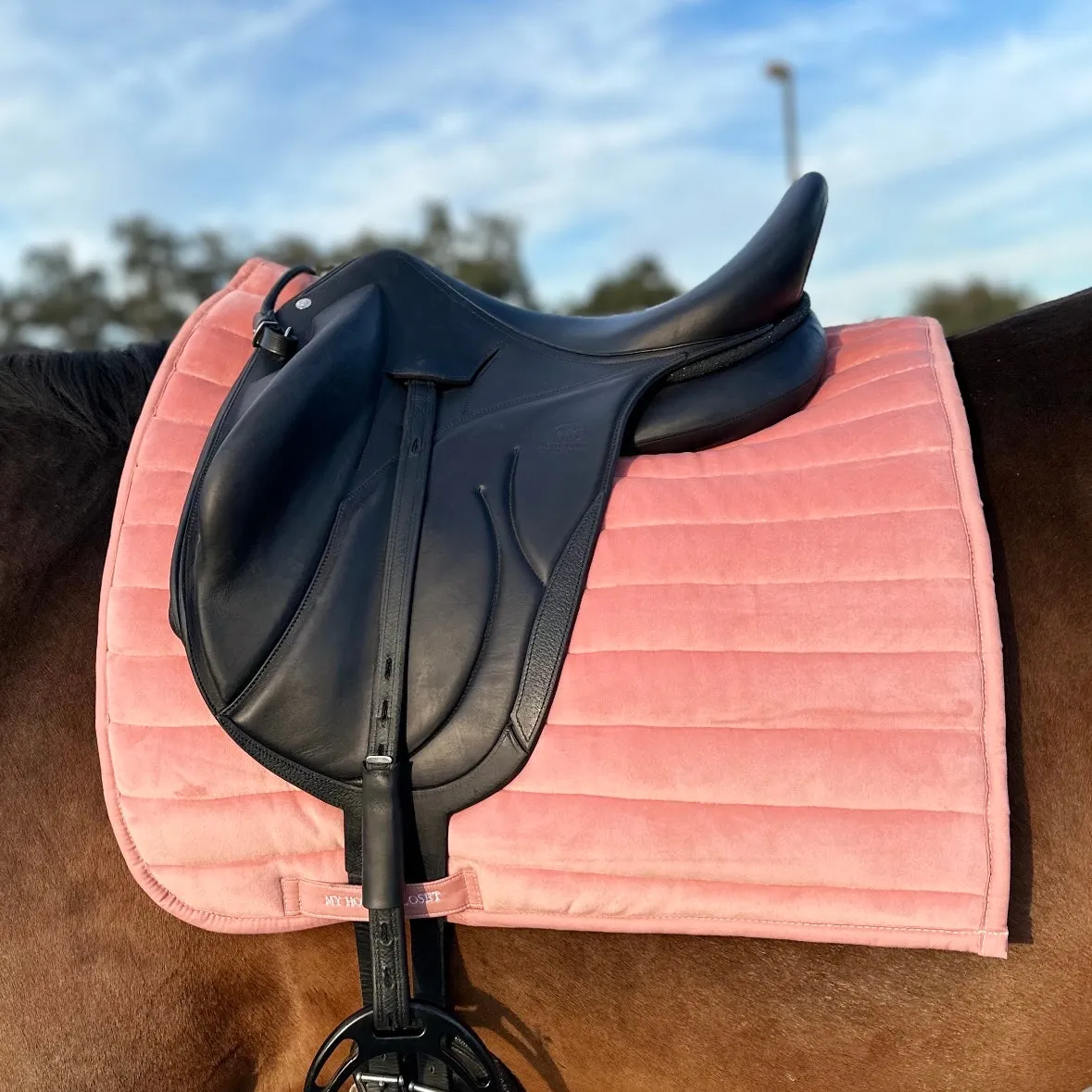 Suede Tech Dressage Saddle Pad Vieux Rose