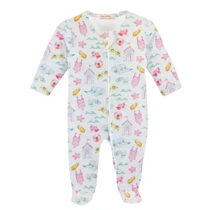 Summer Fun Printed Zipped Footie
