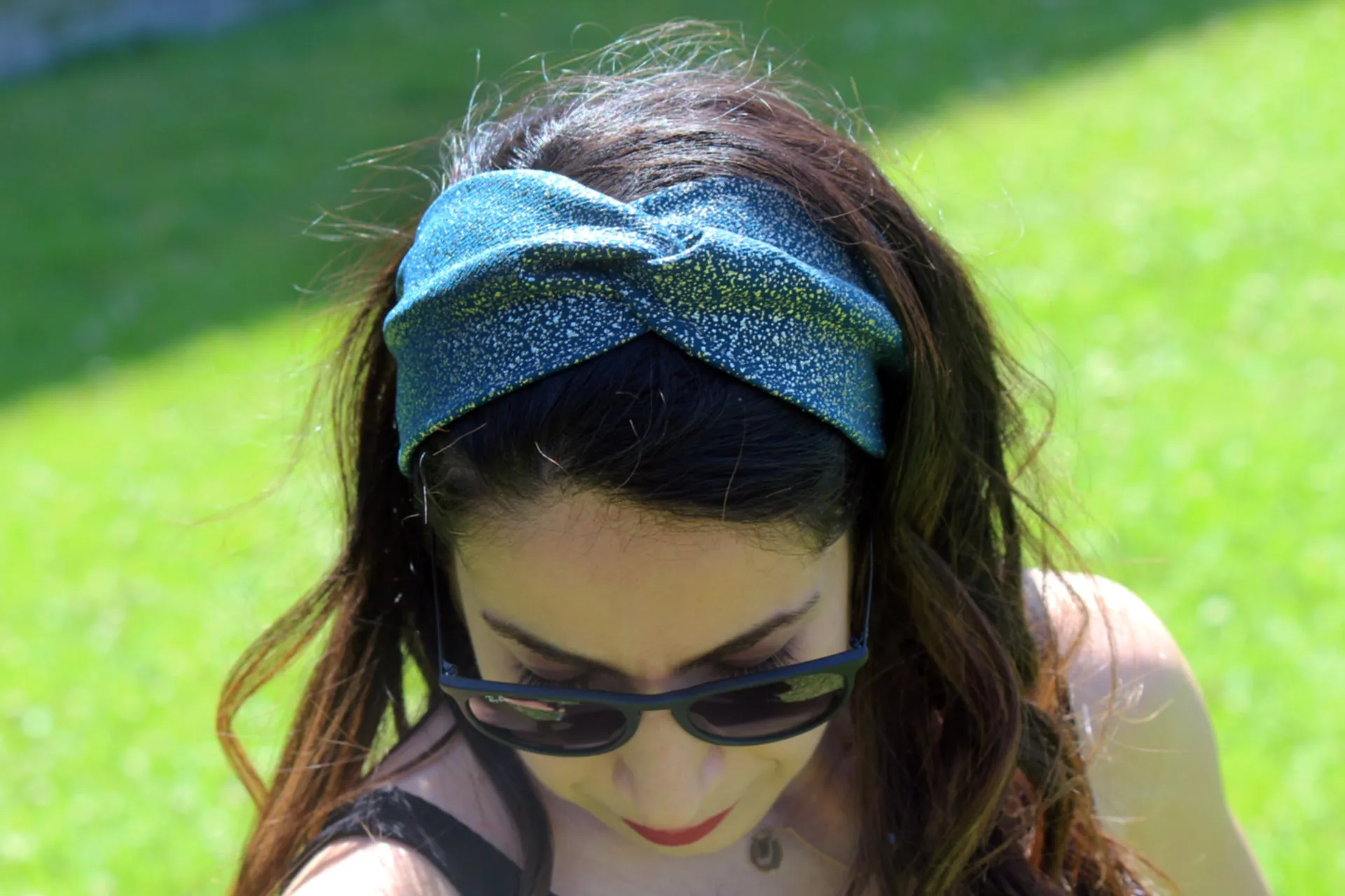 Teal & Gold Turban Headband