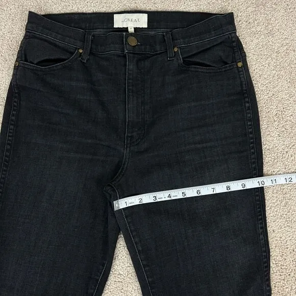 The Great Jeans The Nerd Style Womens Size 30 Black Bootcut Raw Hem Ladies