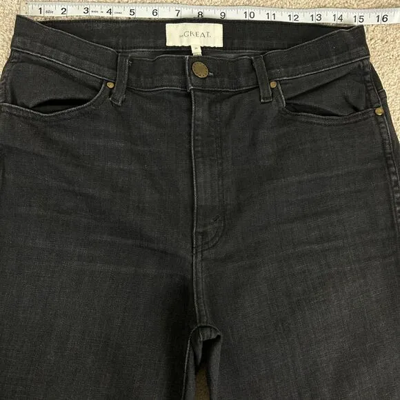 The Great Jeans The Nerd Style Womens Size 30 Black Bootcut Raw Hem Ladies