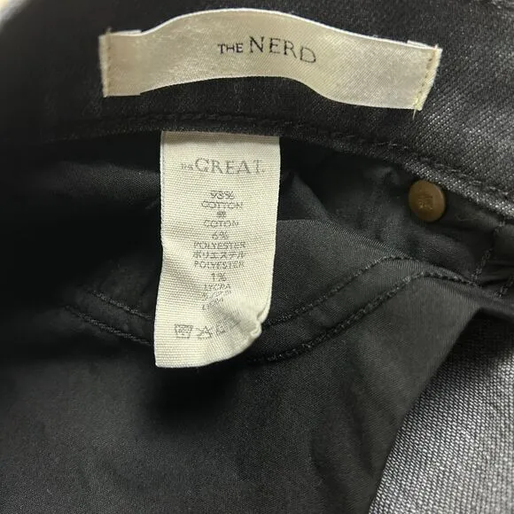The Great Jeans The Nerd Style Womens Size 30 Black Bootcut Raw Hem Ladies