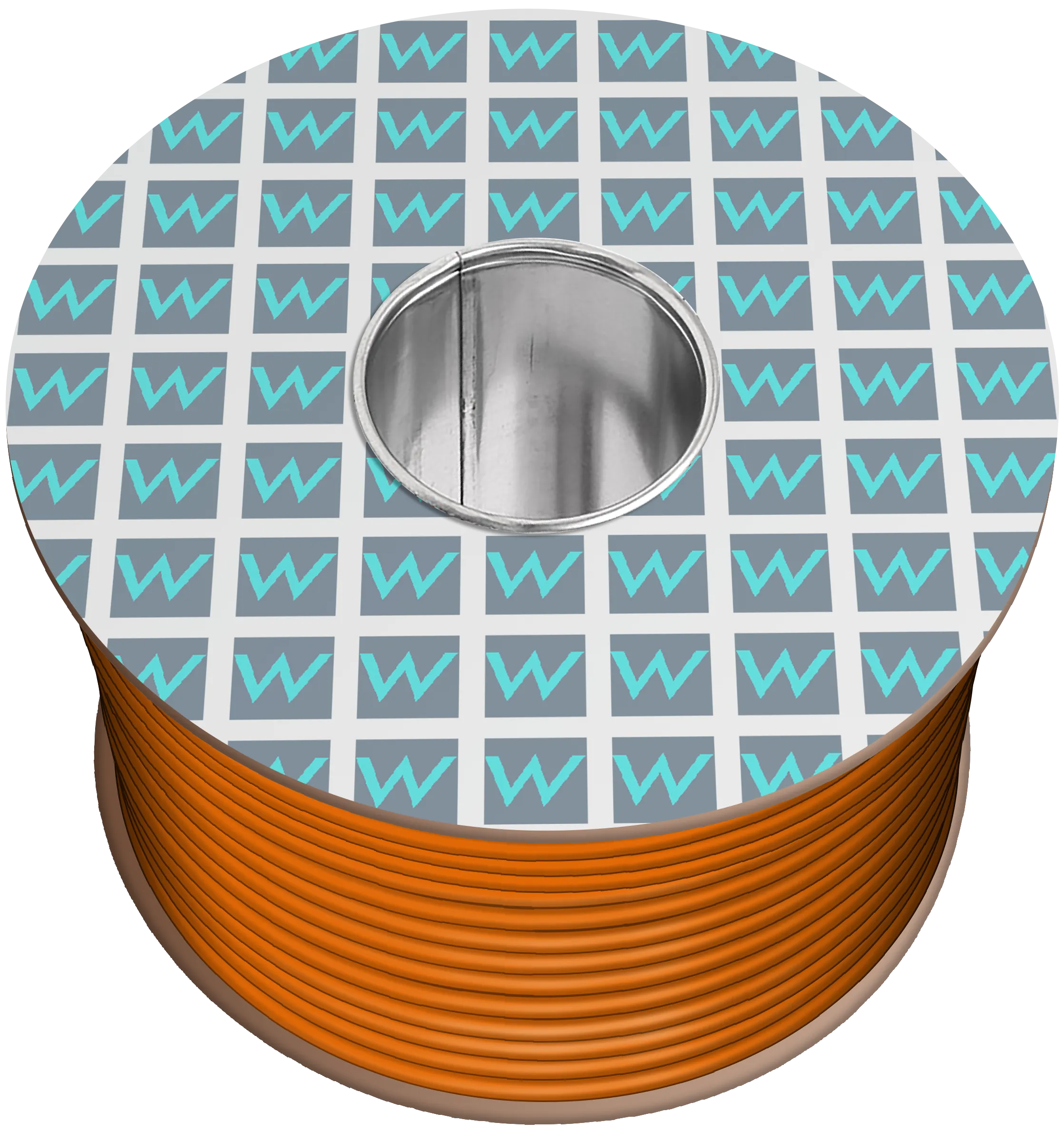 Time 3182Y 2 Core Round Flexible 1.0mm Orange Cable - 100M