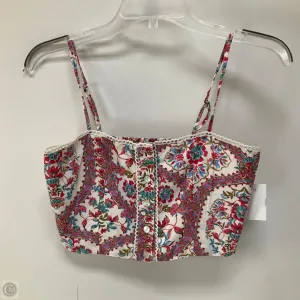 Top Sleeveless By Cmb In Floral Print, Size: S