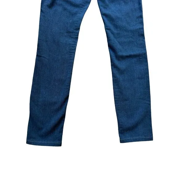 True Religion Stella Jeans Size 24 Blue Denim Skinny Low Rise Dark Wash Studded