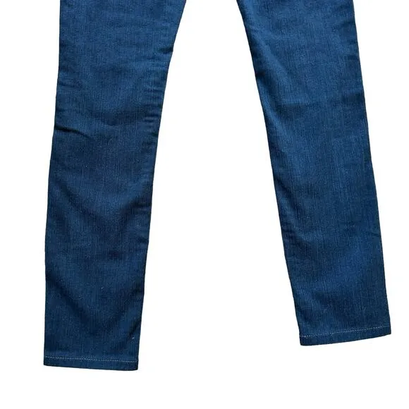 True Religion Stella Jeans Size 24 Blue Denim Skinny Low Rise Dark Wash Studded
