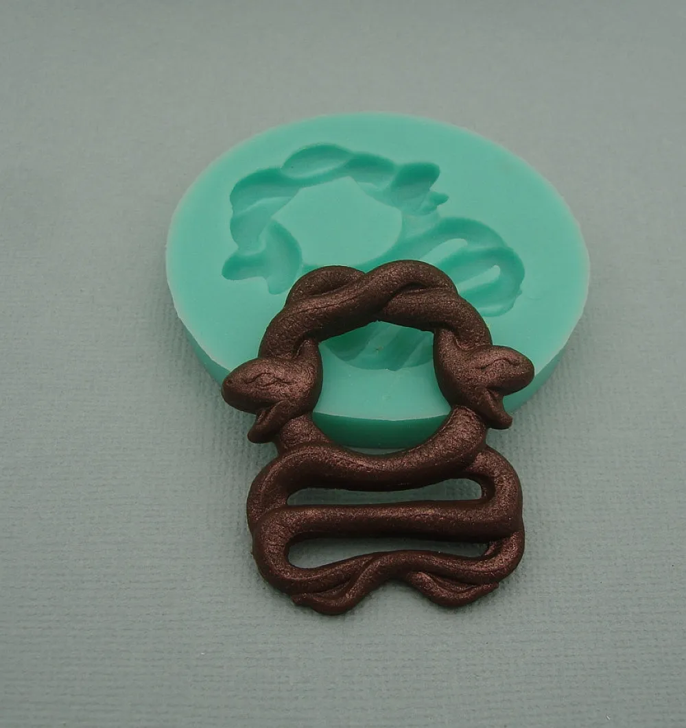 Two Snakes Silicone Mold for Crafts, Jewelry, Resin, Polymer Clay.