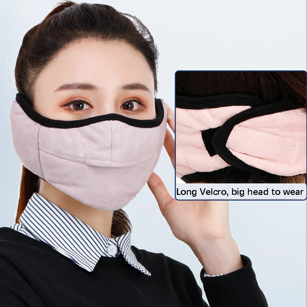 Unisex Winter Two-in-one Earmuffs Warm Mask