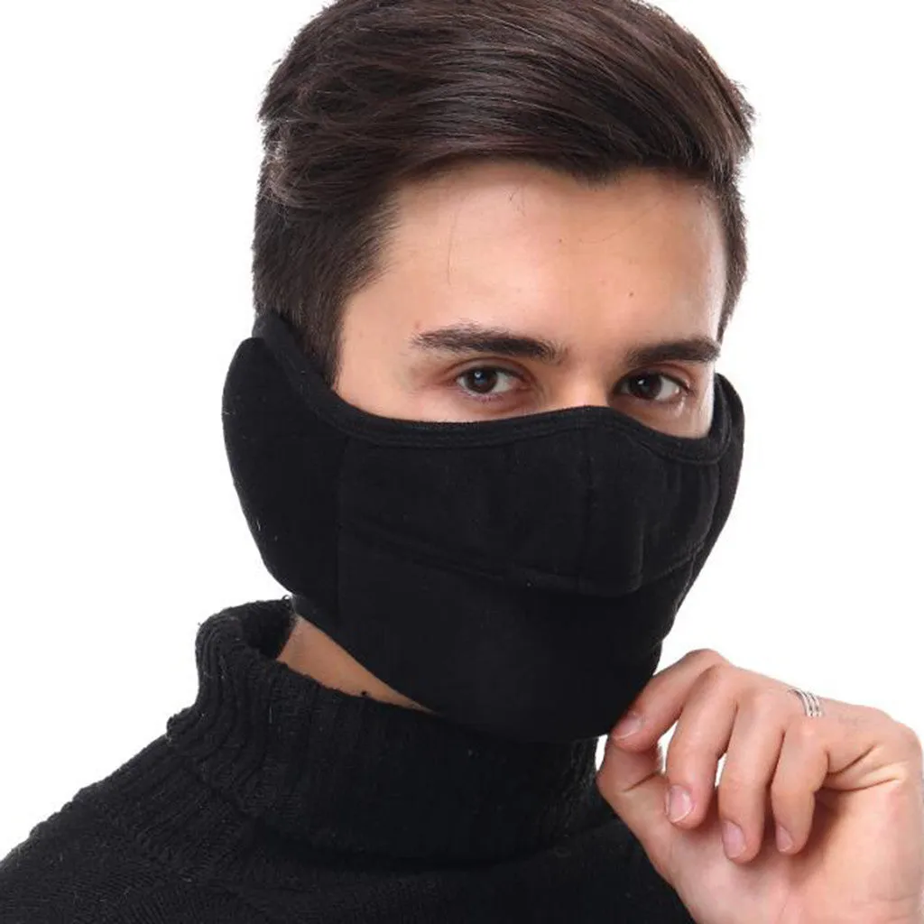 Unisex Winter Two-in-one Earmuffs Warm Mask