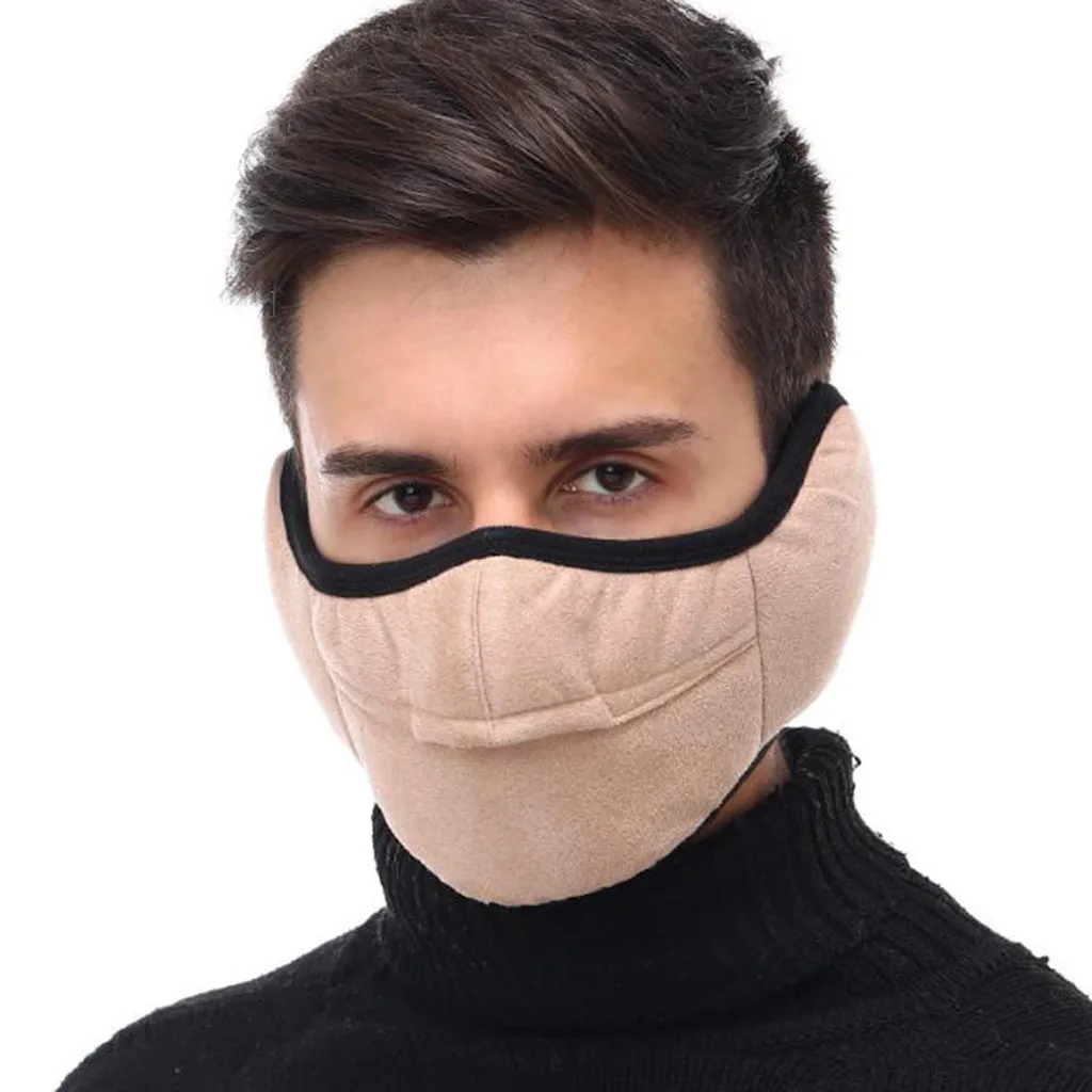 Unisex Winter Two-in-one Earmuffs Warm Mask