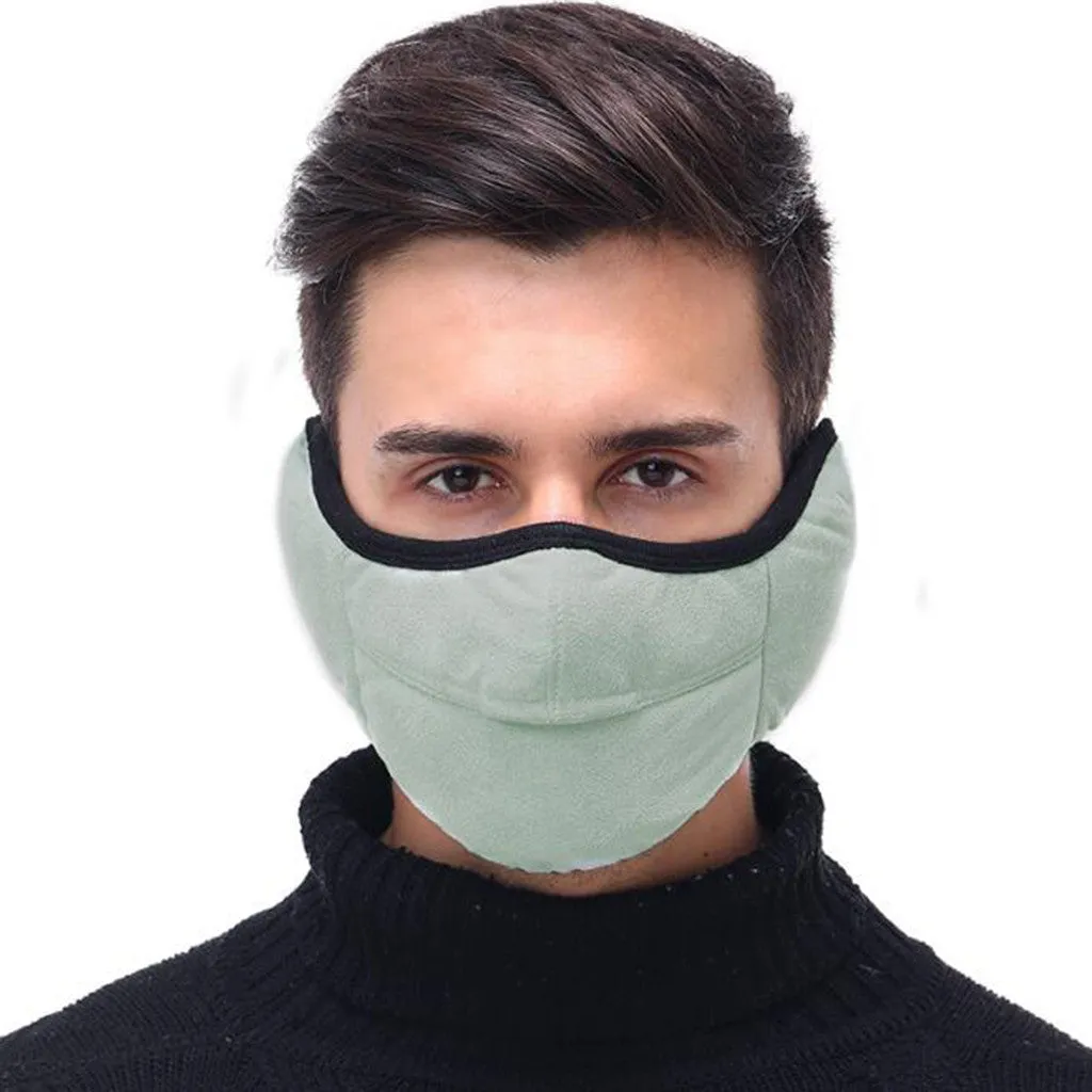 Unisex Winter Two-in-one Earmuffs Warm Mask