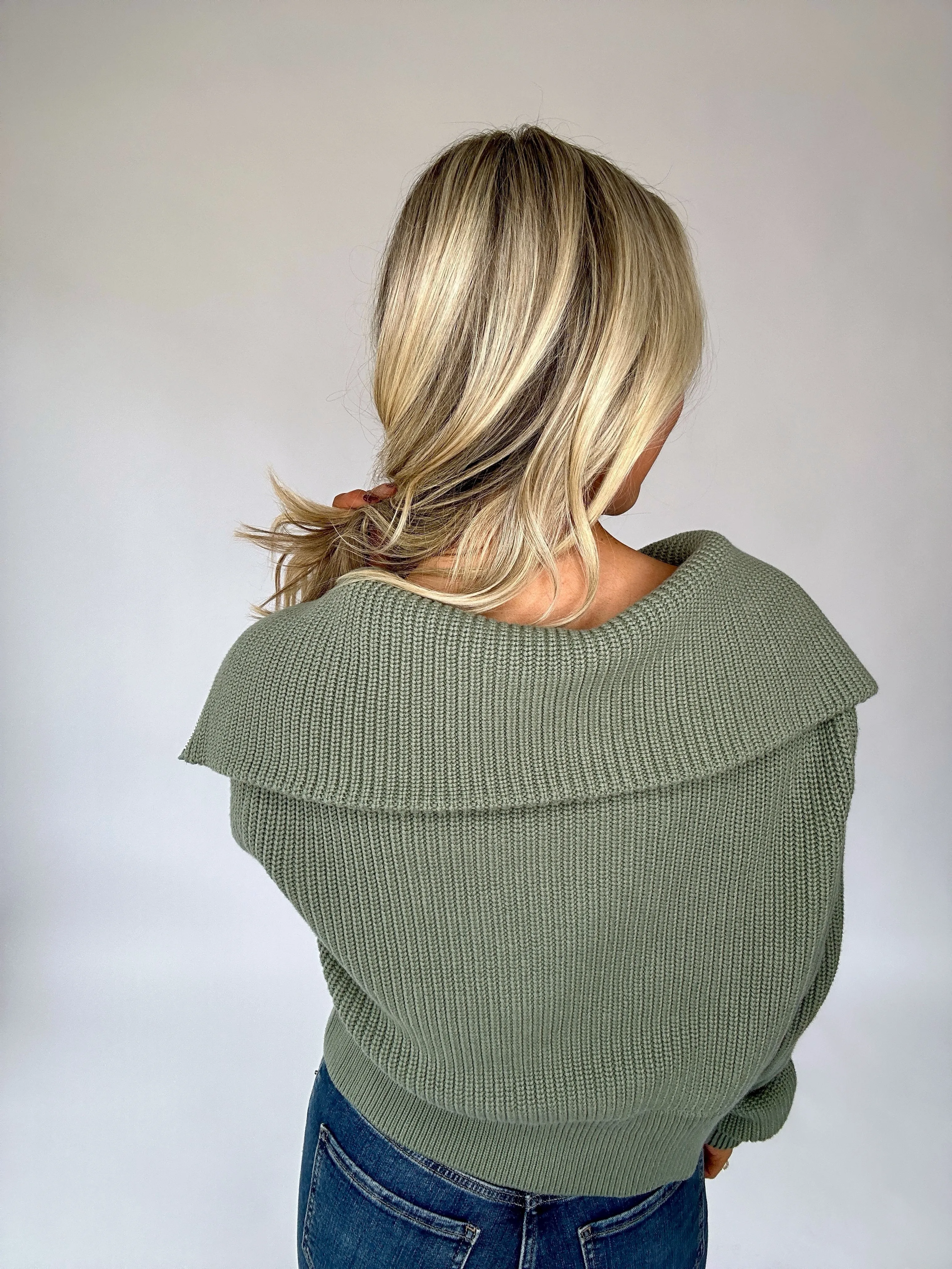 Varley Mentone Half-Zip Knit Pullover - Lily Pad