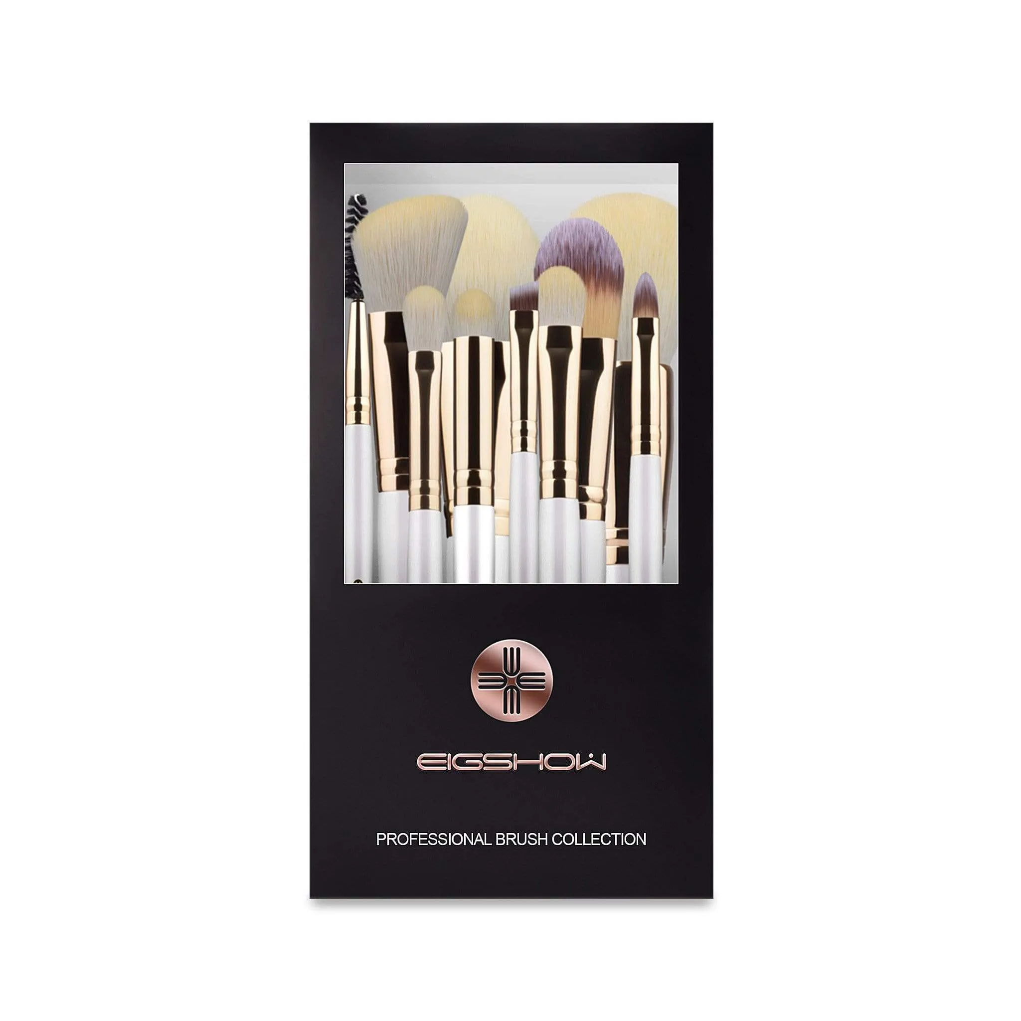 VEGAN SERIES - 10 PCS NANOFIBER BRUSH KIT - CHAMPAGNE GOLD