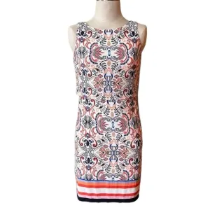 Vince Camuto 4 Sleeveless Layered Knee Length Dress Office Wedding Party Chic