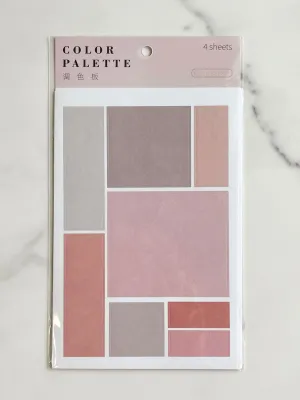 Warm Colored Geometric Sticker Set