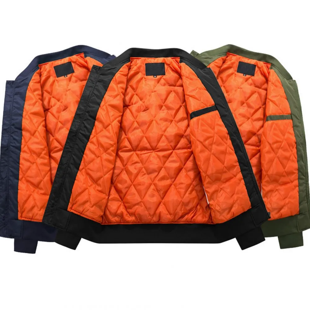 Warm Winter Casual Jacket - Navy blue_XL