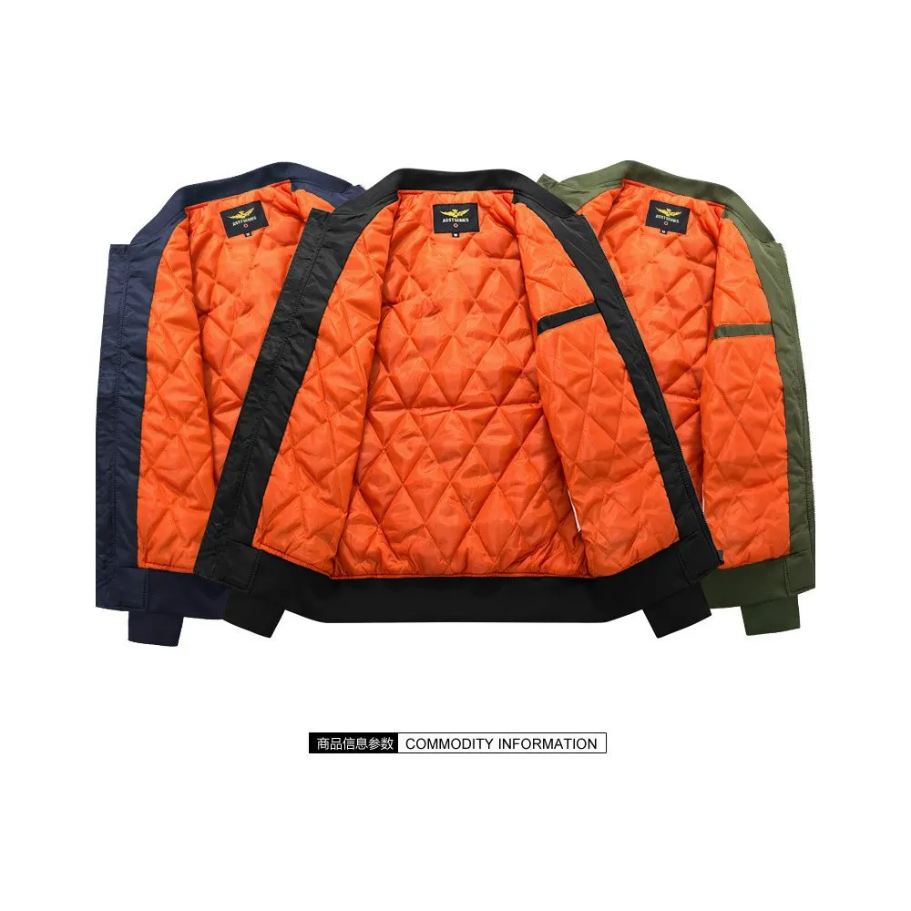 Warm Winter Casual Jacket - Navy blue_XL