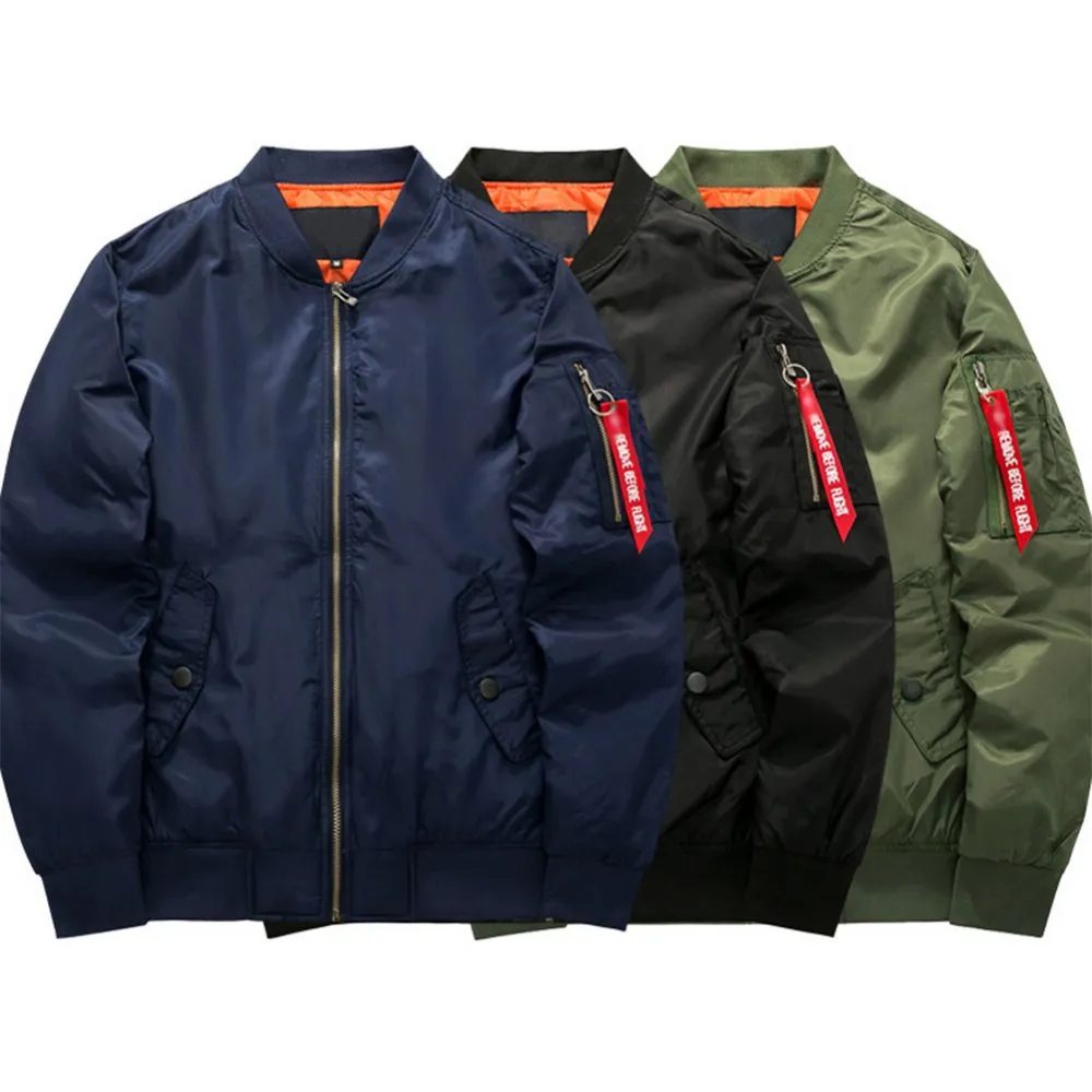 Warm Winter Casual Jacket - Navy blue_XL
