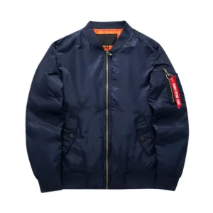 Warm Winter Casual Jacket - Navy blue_XL