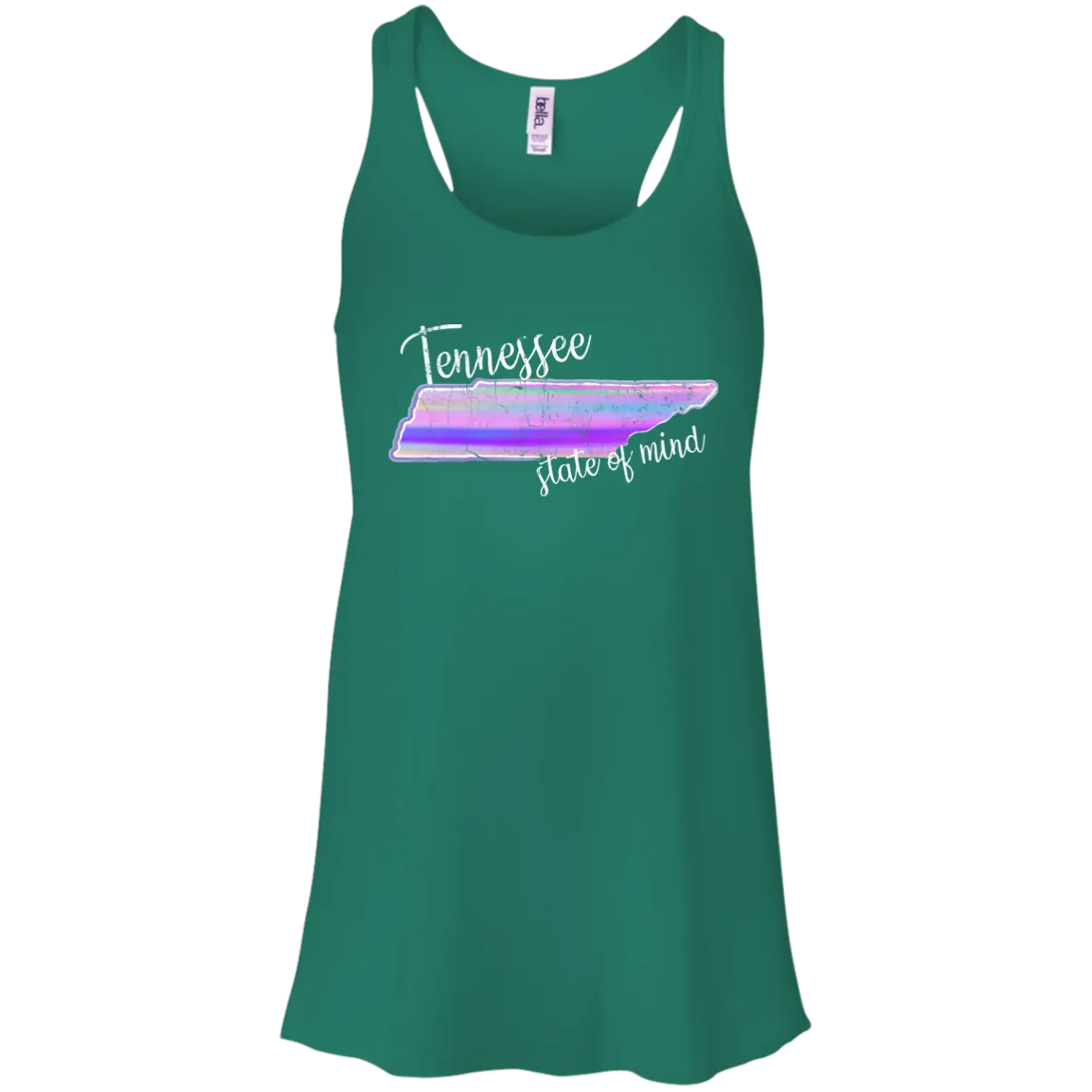 Watercolor Tennessee State of Mind Flowy Racerback Tank