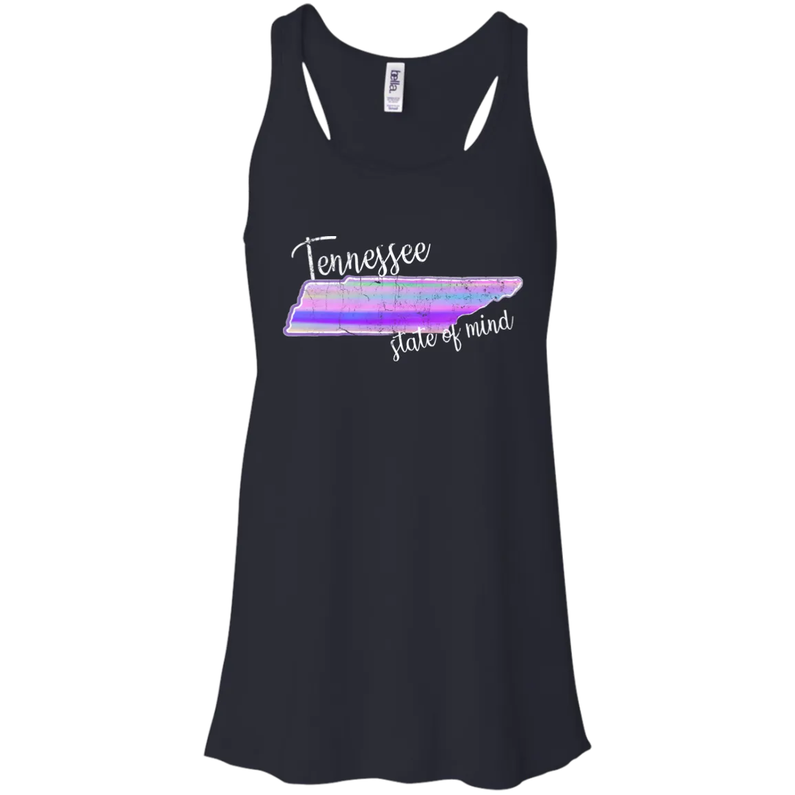 Watercolor Tennessee State of Mind Flowy Racerback Tank