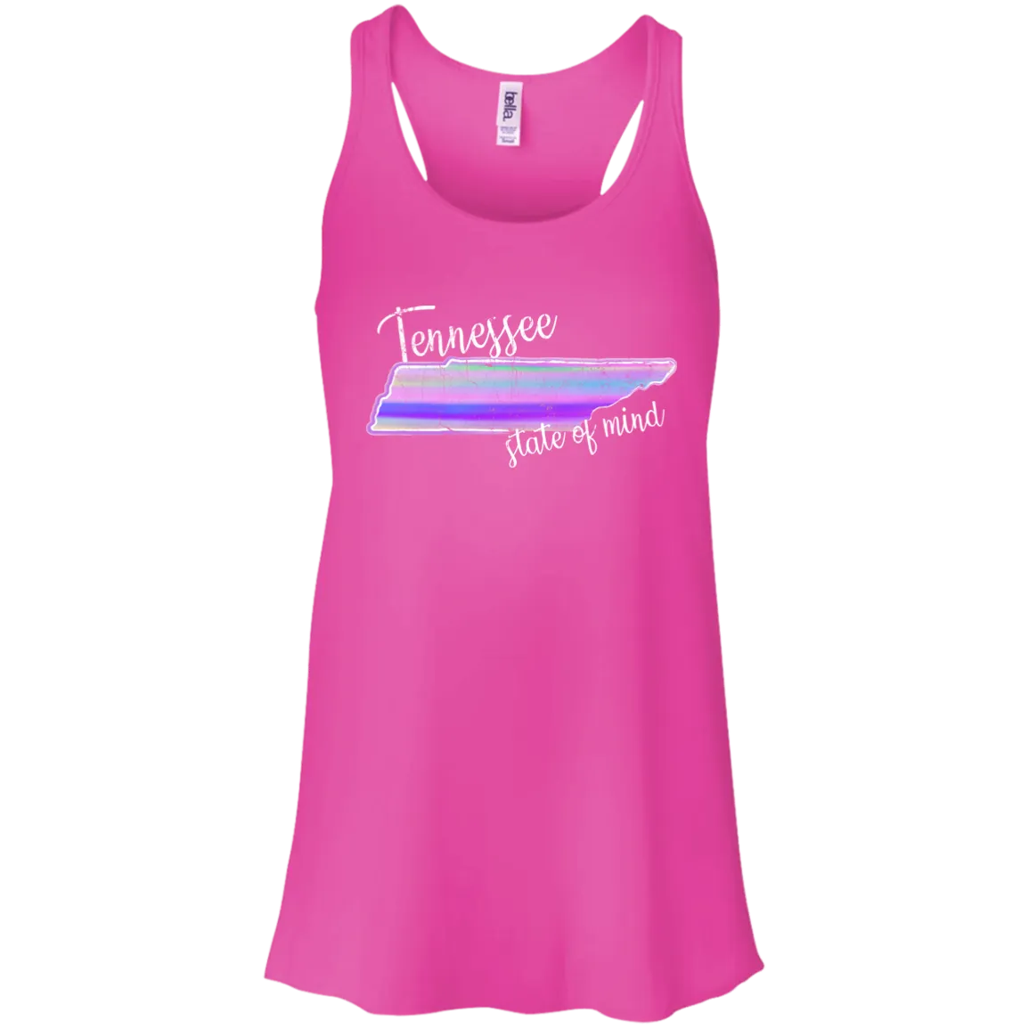 Watercolor Tennessee State of Mind Flowy Racerback Tank