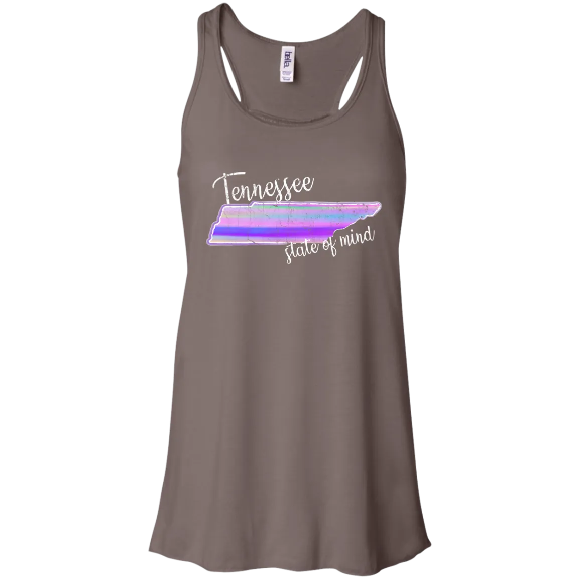 Watercolor Tennessee State of Mind Flowy Racerback Tank