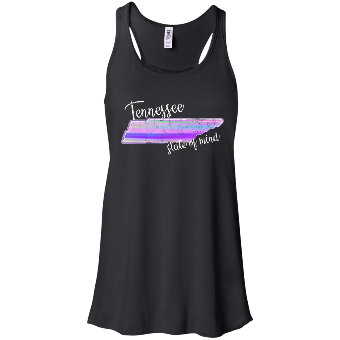 Watercolor Tennessee State of Mind Flowy Racerback Tank