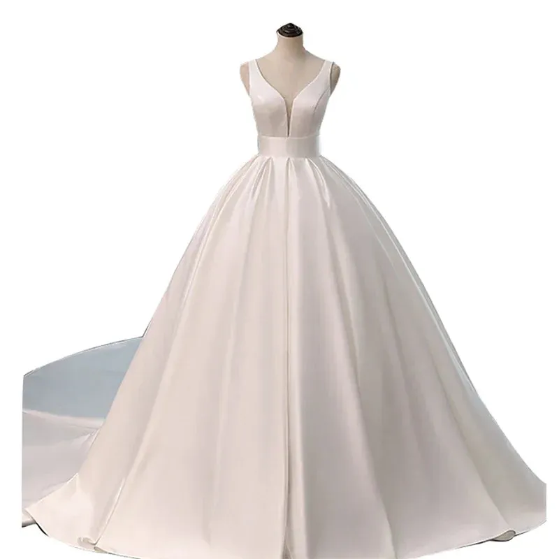 Wedding Guest Dresses: Elegant Wedding Dress Corset Long Train
