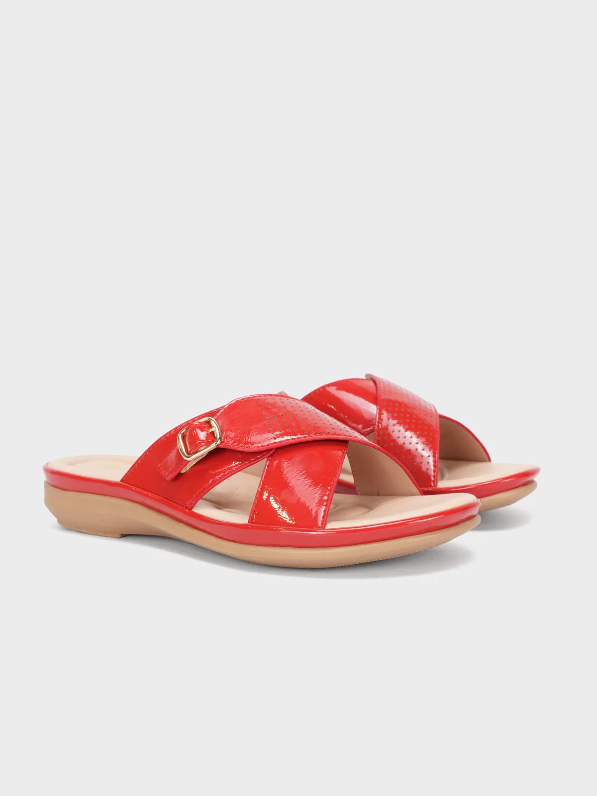 Women "CRESIDA" Crossover Comfy Flat Slippers