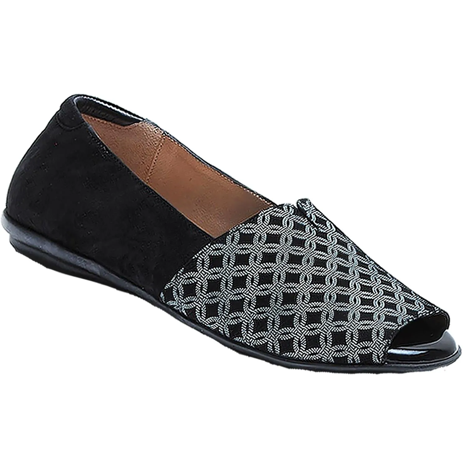 Women's BeautiFeel Rhea Black/White Circle Art Suede