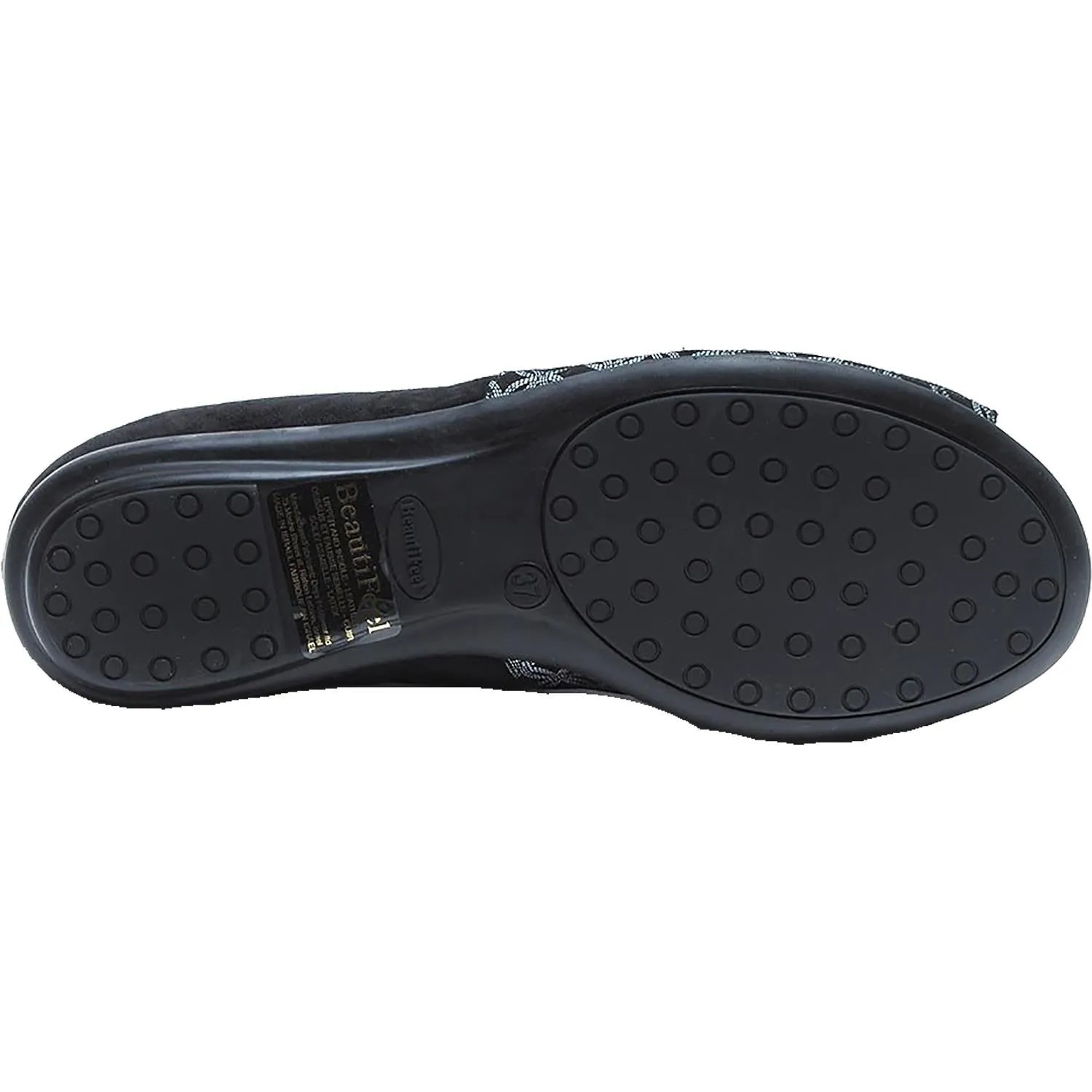 Women's BeautiFeel Rhea Black/White Circle Art Suede