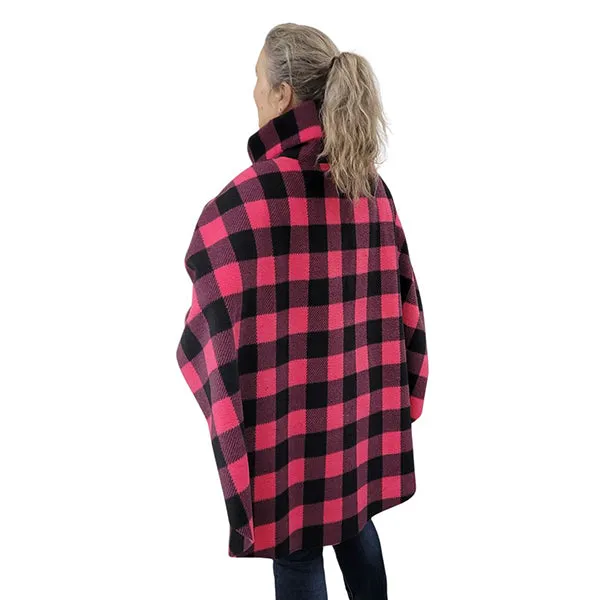 WOMEN'S COWL SWANCHO BUFFALO CHECK FUCHSIA