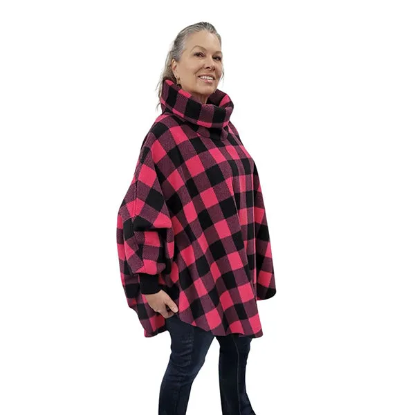 WOMEN'S COWL SWANCHO BUFFALO CHECK FUCHSIA