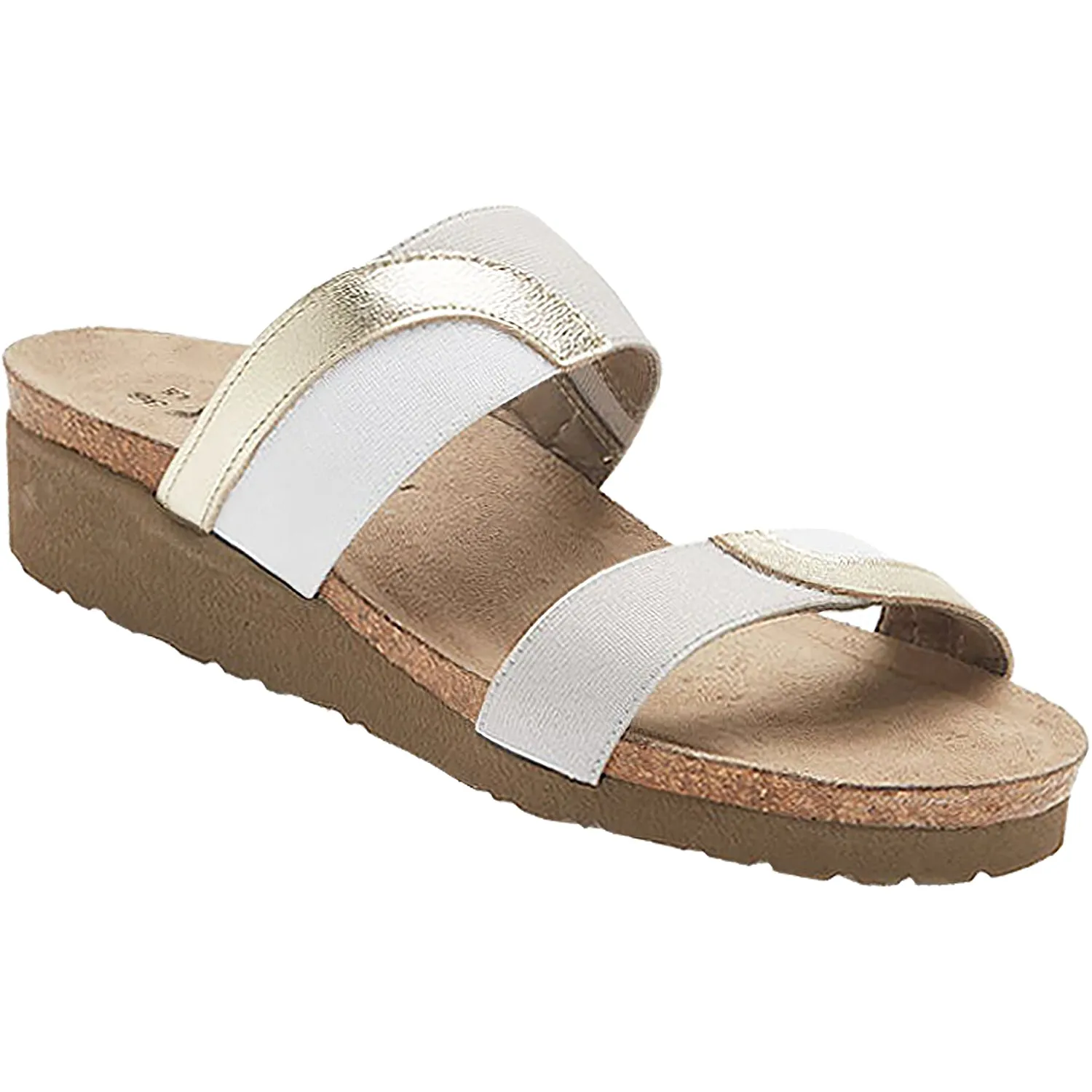 Women's Naot Frankie Radiant Gold/Ice Grey Leather/Elastic