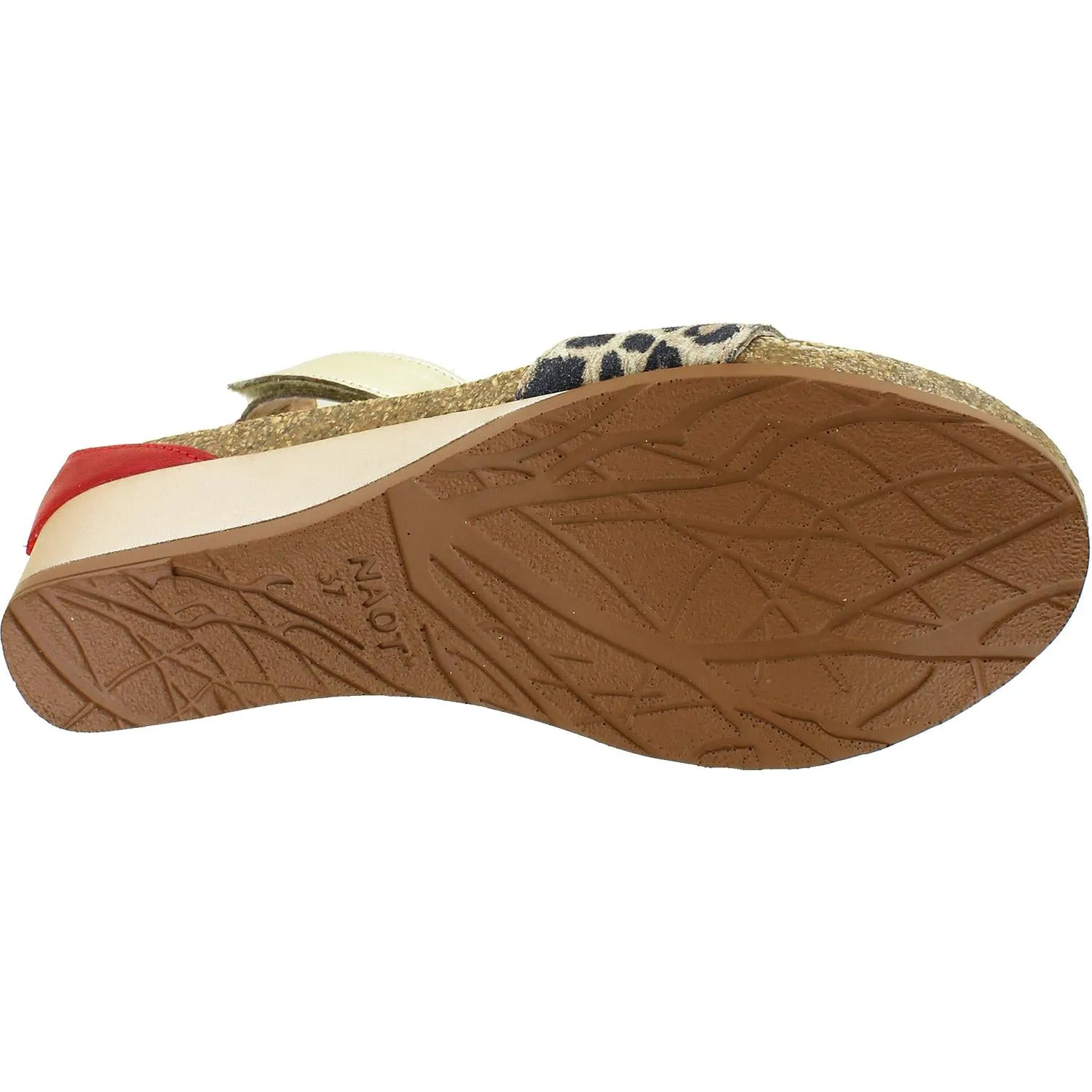 Women's Naot Pixie Cheetah/Kiss Red/Radiant Gold Suede/Leather