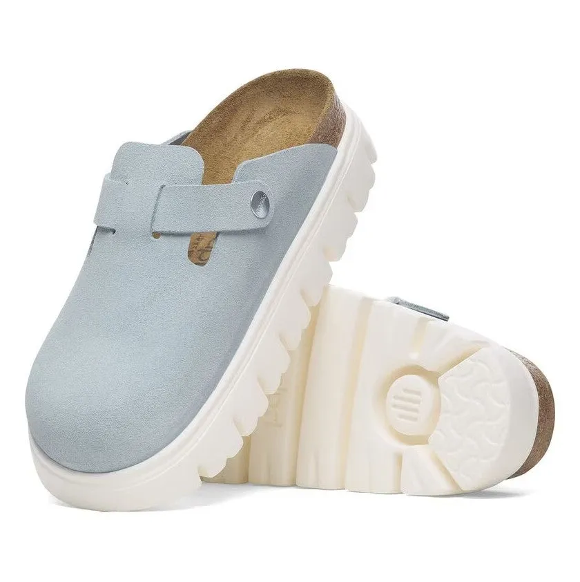 Women's Papillio Boston Chunky Suede Leather 1029585 Color: Baby Blue