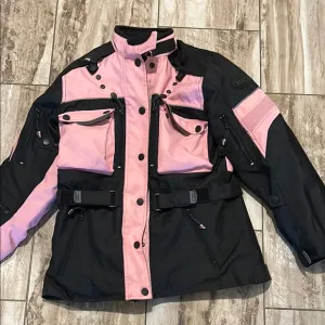 Women's Pink and Black Bilt moto jacket M