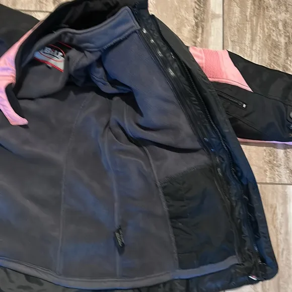 Women's Pink and Black Bilt moto jacket M