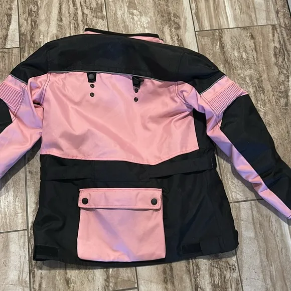Women's Pink and Black Bilt moto jacket M