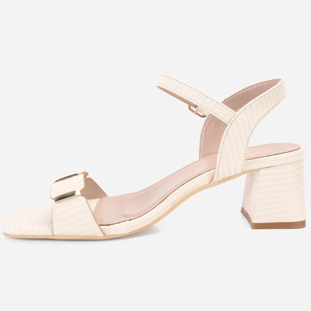 Womens "ZURIA" Ankle Strap Block Heeled Sandals