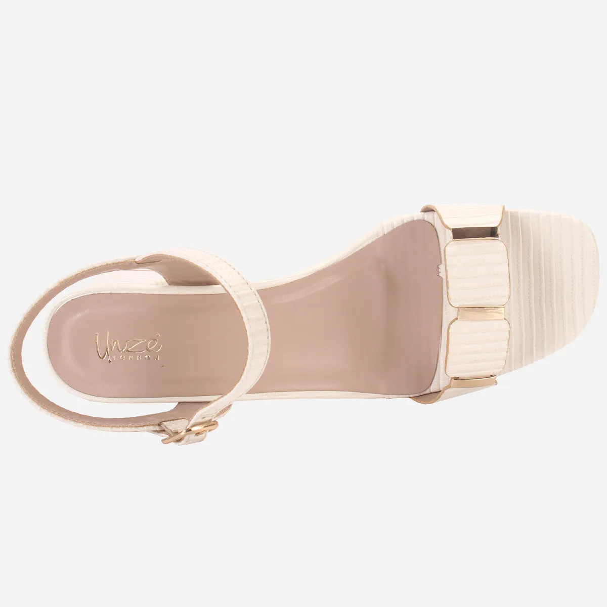 Womens "ZURIA" Ankle Strap Block Heeled Sandals