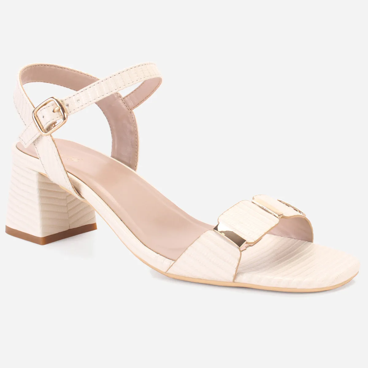 Womens "ZURIA" Ankle Strap Block Heeled Sandals