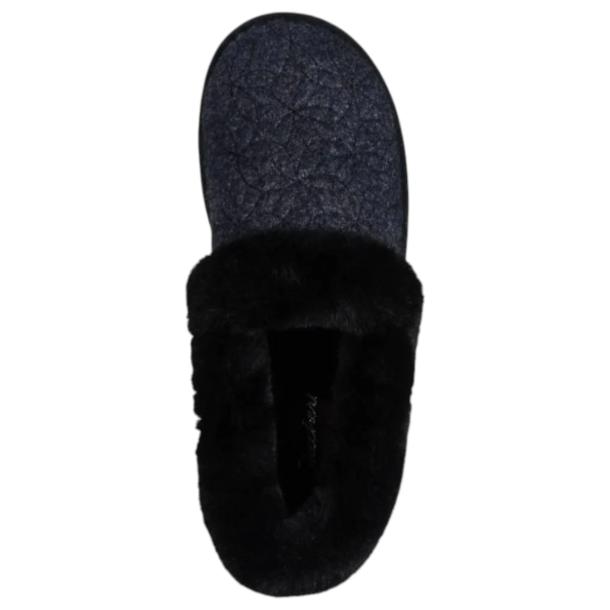 Womens Skechers Cozy Campfire - Bright Blossom Black Comfy Slippers