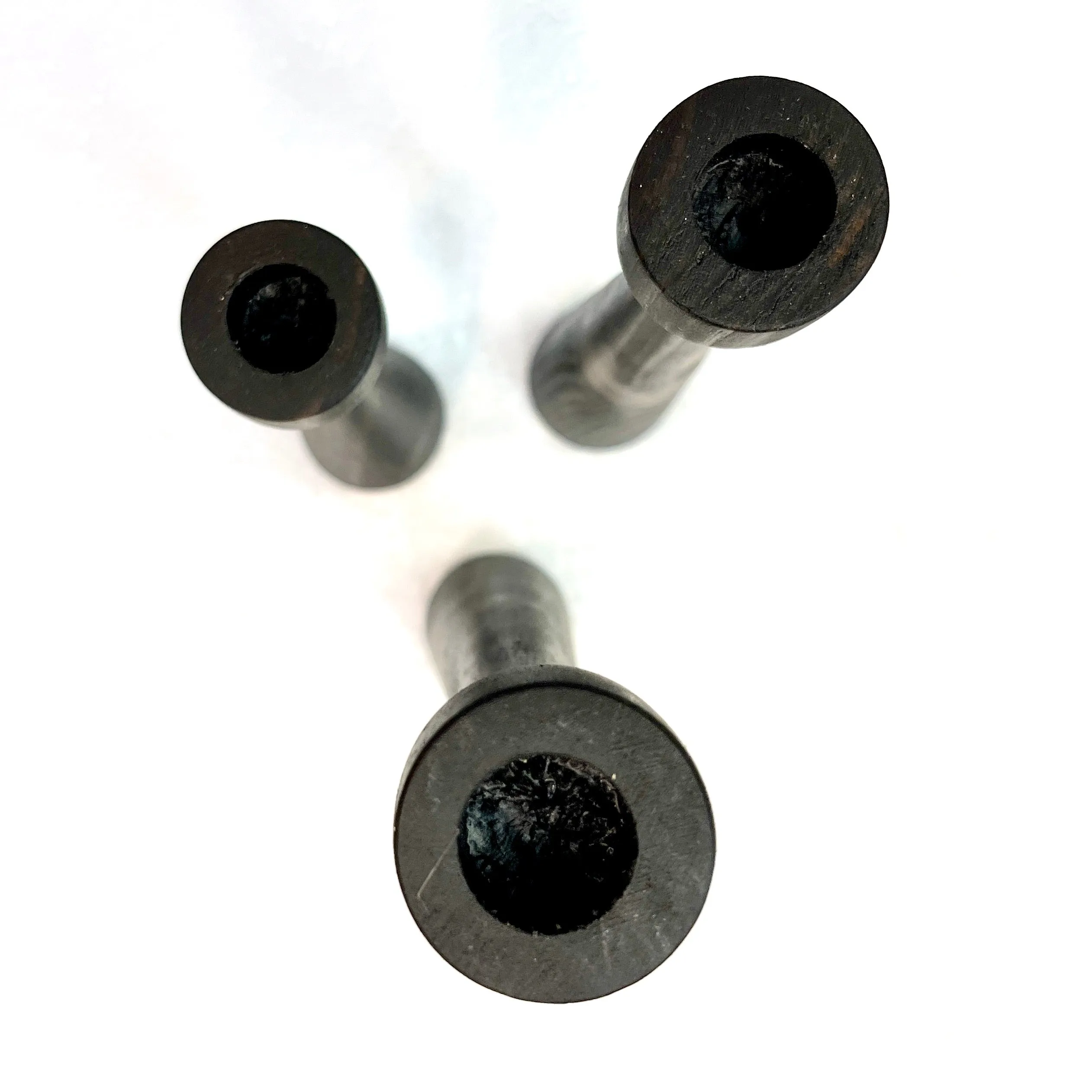 Wood Candlestick Trio