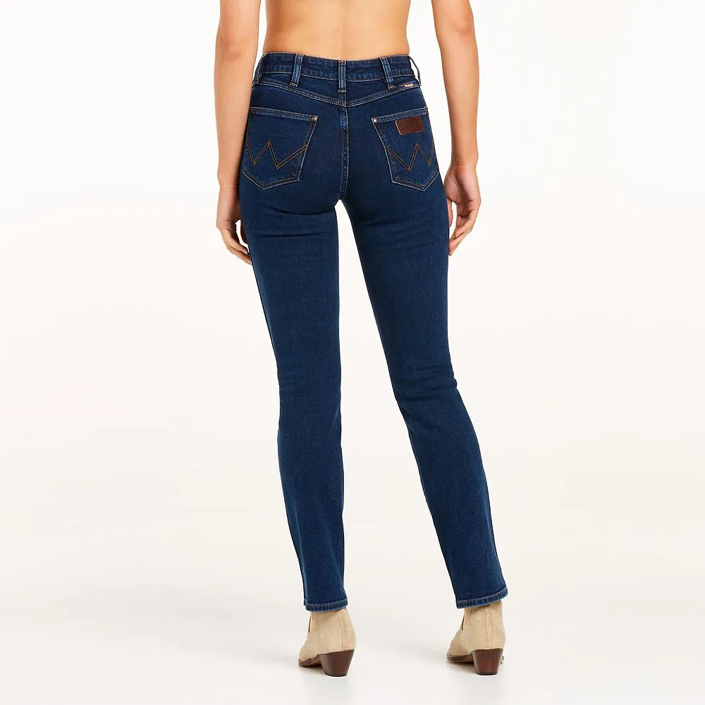 Wrangler Classic Mid Waist Dark Stone Ladies Jeans