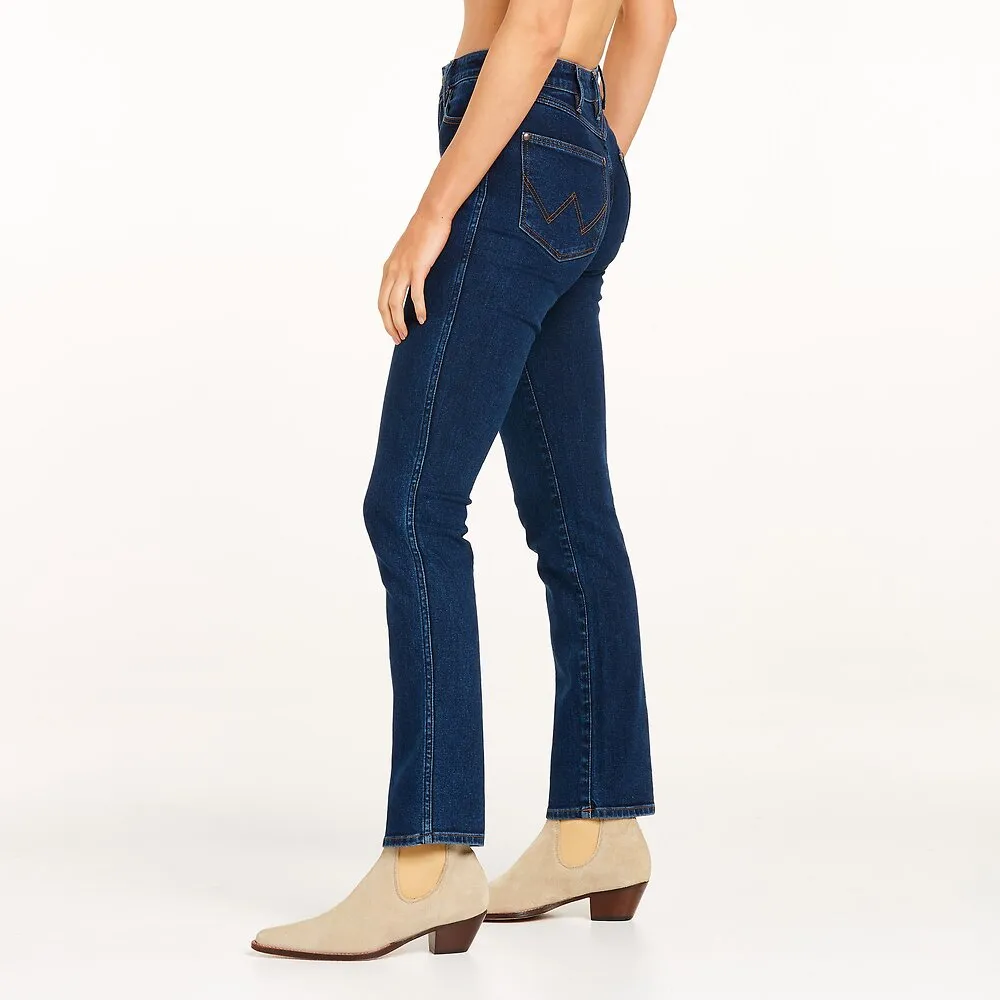 Wrangler Classic Mid Waist Dark Stone Ladies Jeans